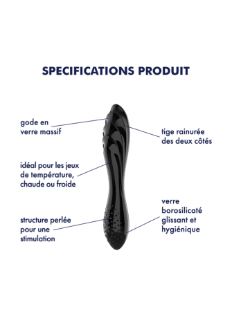 Gode en verre noir haute qualité Dazzling Crystal 1 Satisfyer - CC597831